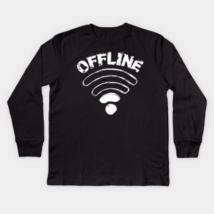 Offline Design - Wireless Wifi Symbol Kids Long Sleeve T-Shirt
